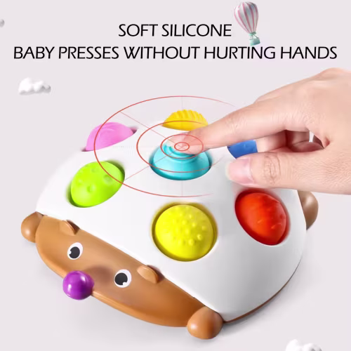 Juguetes sensoriales antiestrés para bebés de más de 10 meses, tablero de actividades para empujar y reventar, juguetes Montessori para 1 años o más