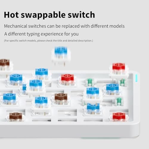 nuphy Air60 V2 Teclado inalámbrico portátil 60 teclado mecánico de bajo perfil compatible con QMKVIA compatible con Windows, Mac, Linux compatible con Bluetooth 5.12.4GHz (USB-C)