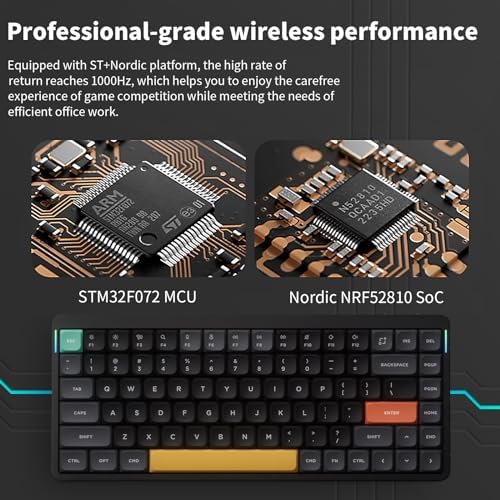 nuphy Air75 V2 Teclado mecánico portátil 75, teclado inalámbrico, compatible con teclados Bluetooth/ 2.4G/USB-C RGB, compatible con Windows,Mac, Linux