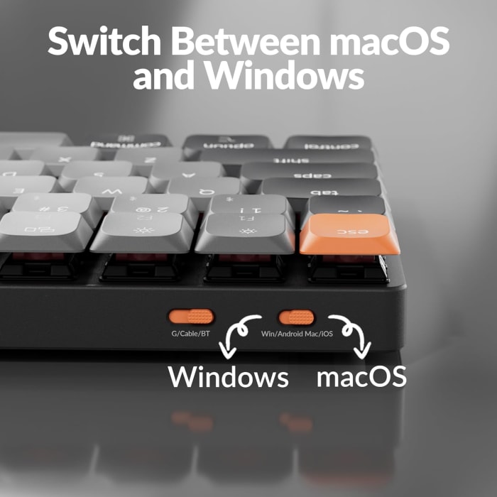 Keychron K3 V3 QMK (Distribución ISO ESPAÑOL) Teclado Mecánico Personalizado Inalámbrico Interruptor de Perfil Bajo LSA Teclas con Retroiluminación