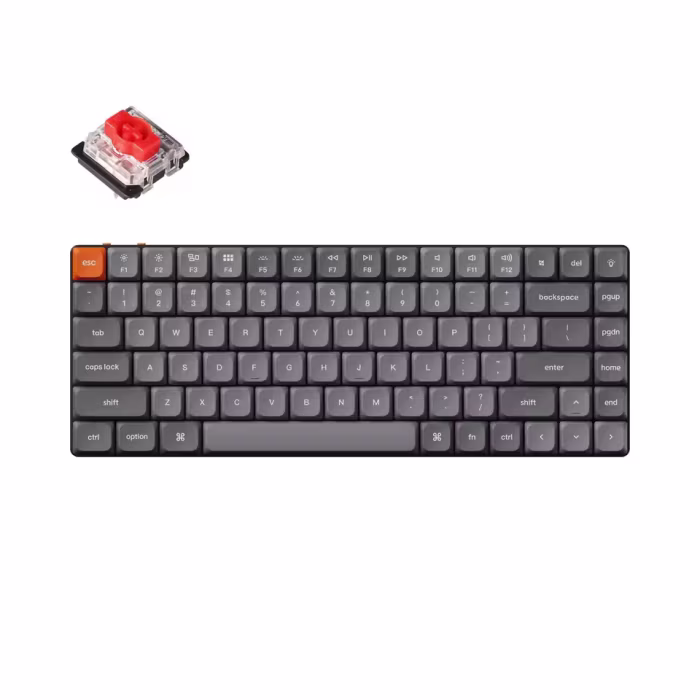 Keychron K3 Max 75% Layout QMK/VIA Teclado mecánico inalámbrico personalizado, 2.4 GHz/Bluetooth/Cable 3 modos RGB retroiluminado interruptor rojo