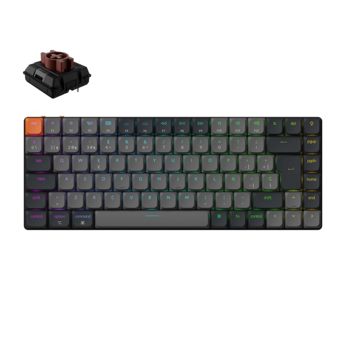 Keychron K3 V3 QMK (Distribución ISO ESPAÑOL) Teclado Mecánico Personalizado Inalámbrico Interruptor de Perfil Bajo LSA Teclas con Retroiluminación