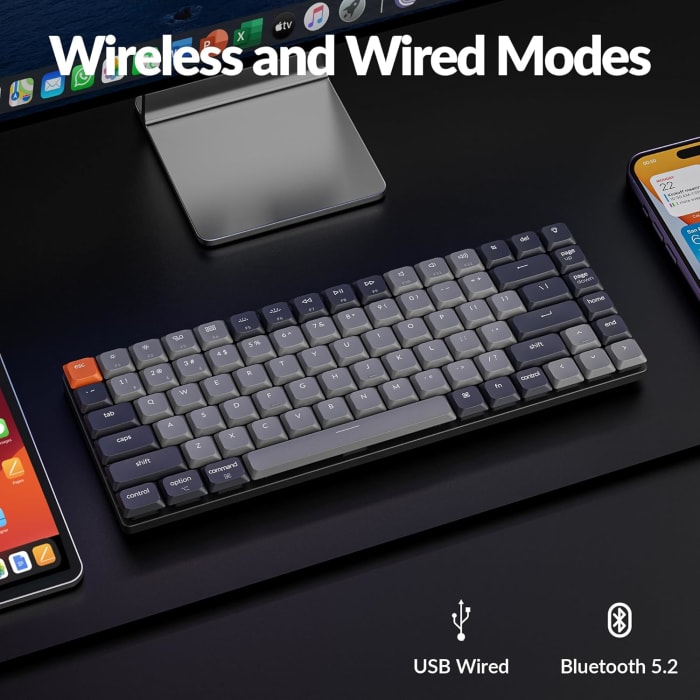 Keychron K3 V3 QMK (Distribución ISO ESPAÑOL) Teclado Mecánico Personalizado Inalámbrico Interruptor de Perfil Bajo LSA Teclas con Retroiluminación