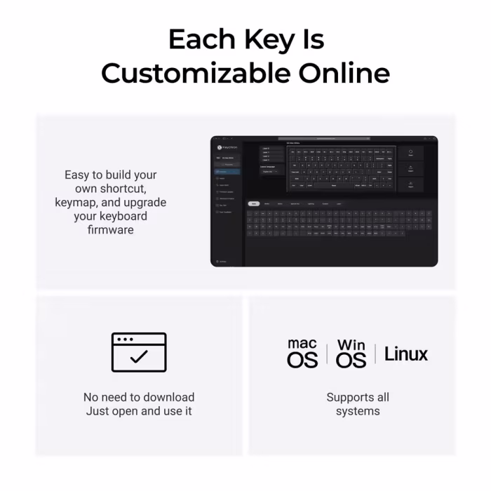 Keychron K3 Max 75% Layout QMK/VIA Teclado mecánico inalámbrico personalizado, 2.4 GHz/Bluetooth/Cable 3 modos RGB retroiluminado interruptor rojo