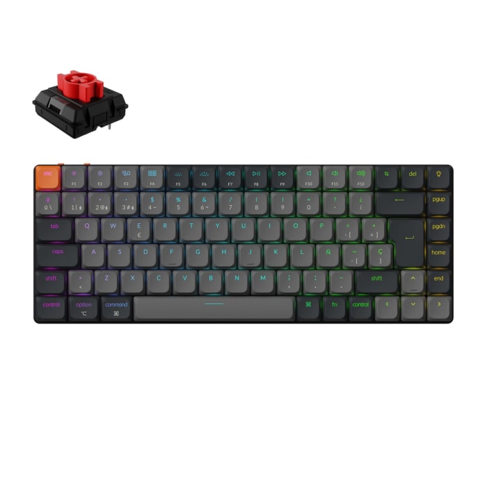 Keychron K3 V3 QMK (Distribución ISO ESPAÑOL) Teclado Mecánico Personalizado Inalámbrico Interruptor de Perfil Bajo LSA Teclas con Retroiluminación
