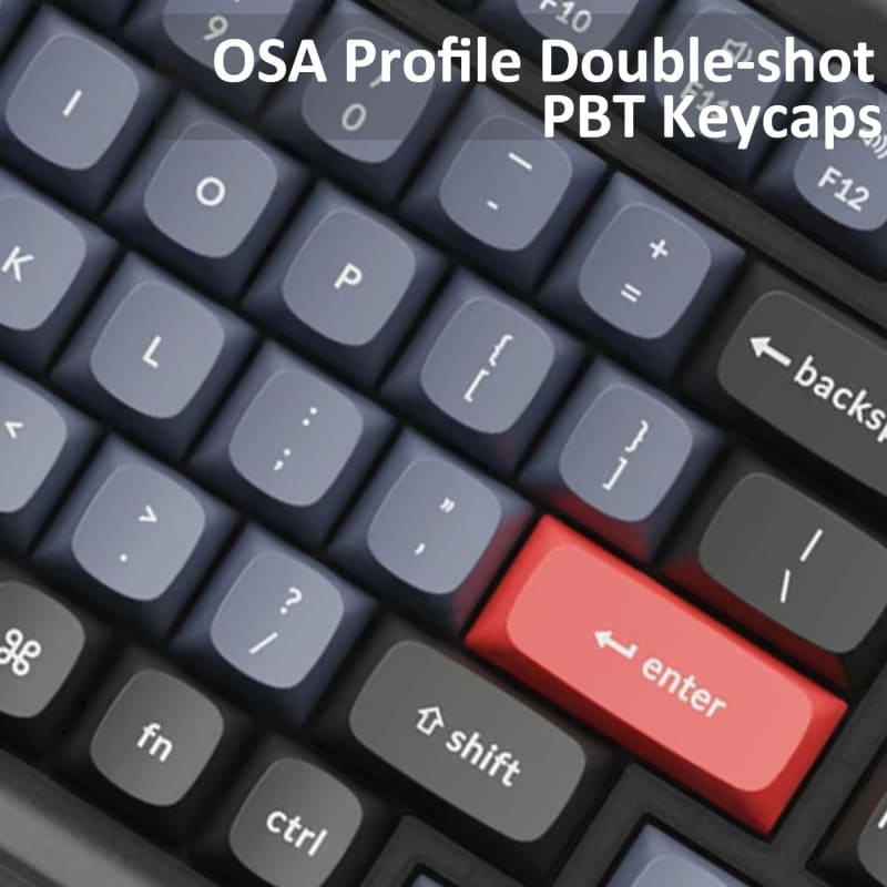 Keychron V1 QMK/VIA - Teclado mecánico con cable, diseño del 75% con interruptor marrón K Pro intercambiable en caliente, teclas PBT, teclado retroiluminado RGB para Mac Windows Linux, translúcido