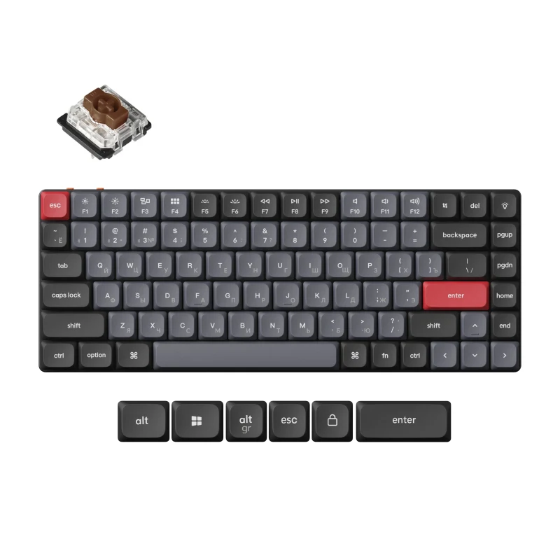 Keychron K3 Pro - Teclado mecánico inalámbrico ultra delgado QMK/VIA, macro programable 75% diseño RGB retroiluminación con perfil bajo Gateron , Teclas PBT Double Shoot