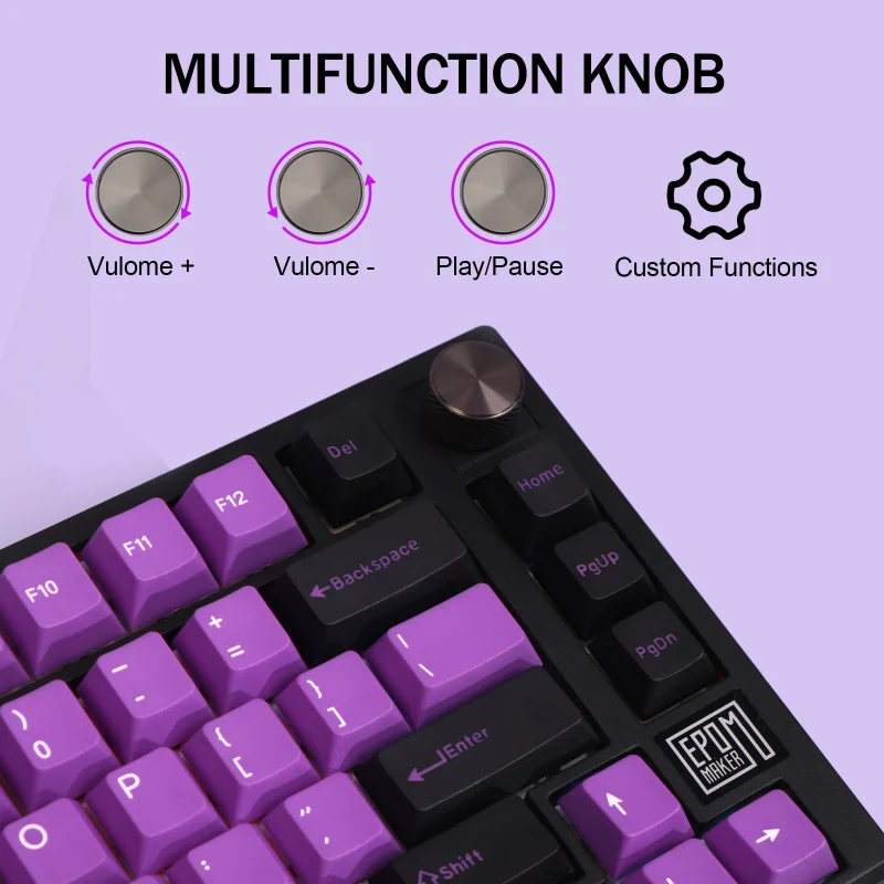 EPOMAKER TH80 75% Teclado Mecánico, NKRO intercambiable en caliente RGB 2.4Ghz/Bluetooth 5.0/teclado para juegos con cable con espuma de porón/EVA, batería de 4000 mAh