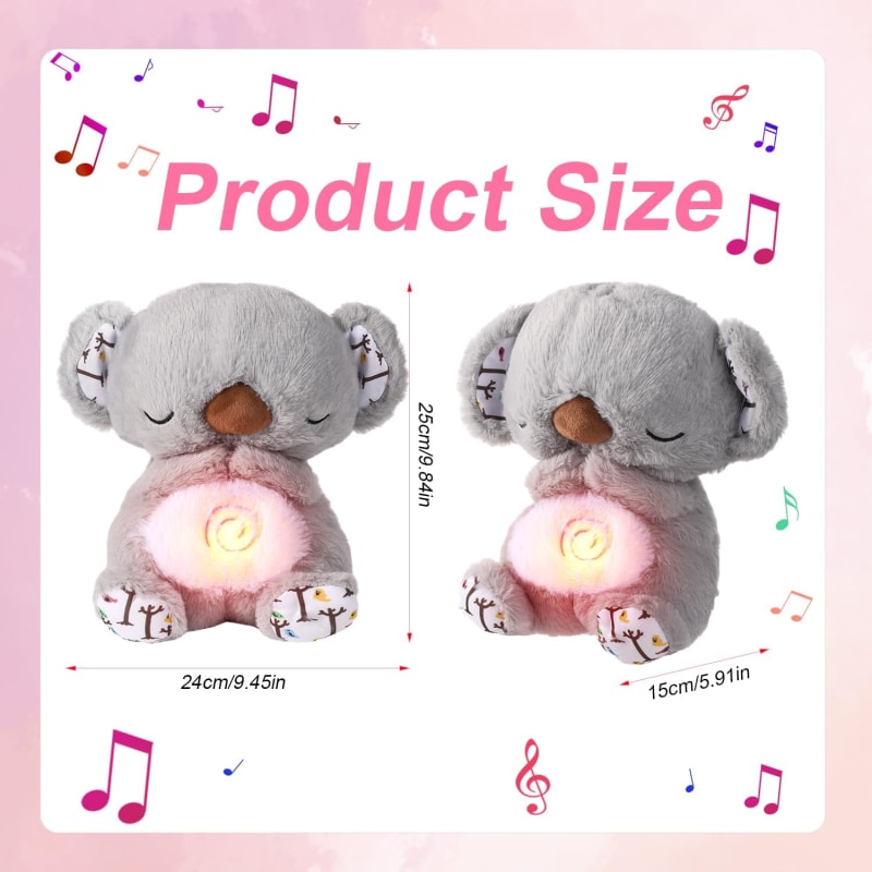 Koala Respiración con luces musicales sensoriales, Koala calma y ayuda con el descanso y relajación