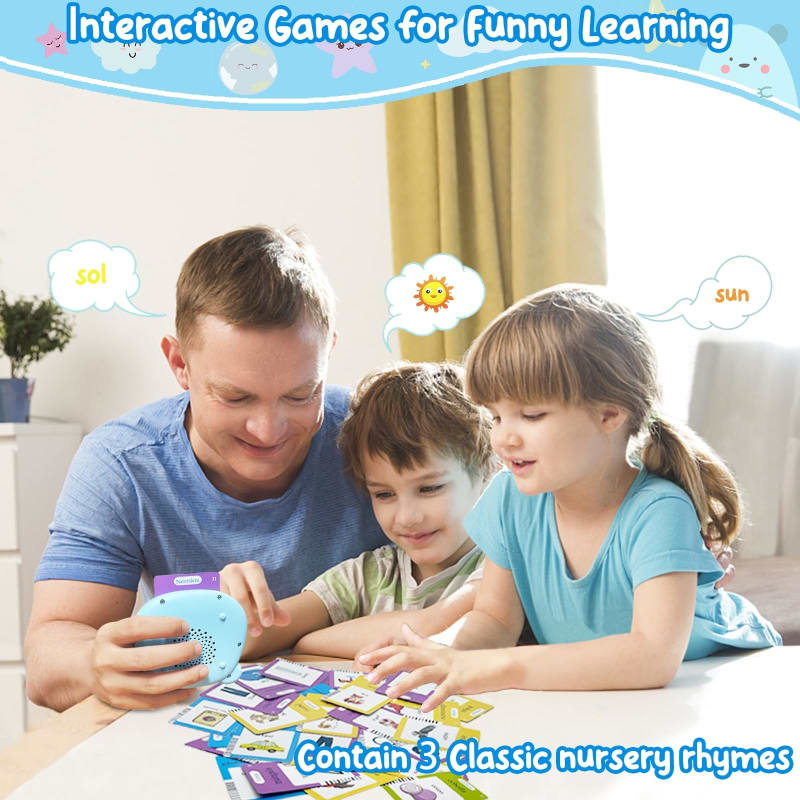 Juguetes para niños pequeños, tarjetas didácticas en español, 224 palabras visuales, juguetes de terapia del habla de bolsillo, tarjetas flash bilingües, juguetes sensoriales para autismo para niños autistas