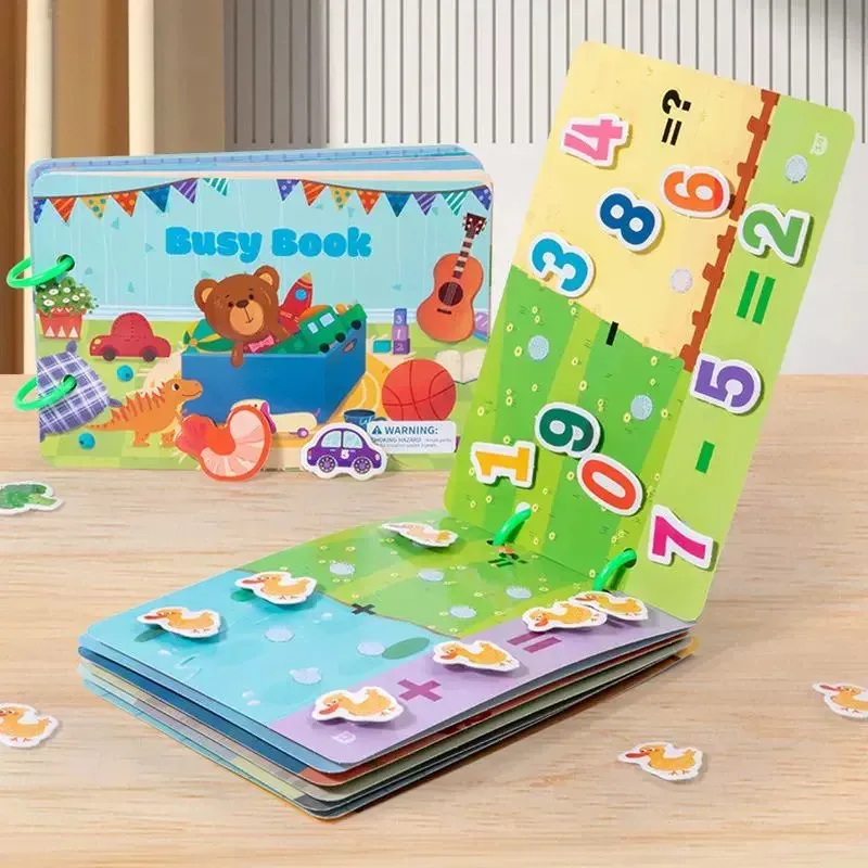Juego de aprendizaje Montessori, libro de actividades, pegatina de pasta, capacidad de vida lógica, clasificación, educativo, regalo para niños pequeños