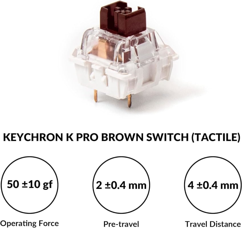 Keychron V1 QMK/VIA - Teclado mecánico con cable, diseño del 75% con interruptor marrón K Pro intercambiable en caliente, teclas PBT, teclado retroiluminado RGB para Mac Windows Linux, translúcido