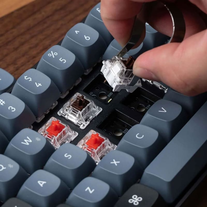 Keychron K12 Pro QMK/VIA Teclado mecánico inalámbrico , marco de aluminio intercambiable en caliente, teclado programable personalizado con retroiluminación RGB, interruptor marrón K Pro para Mac Windows Linux