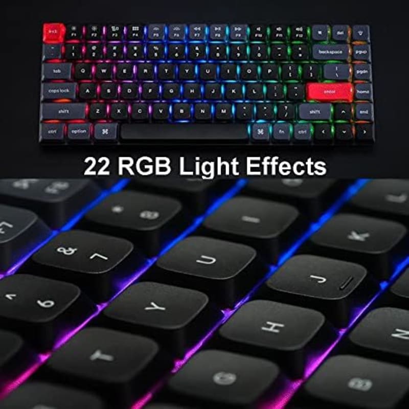 Keychron K3 Pro - Teclado mecánico inalámbrico ultra delgado QMK/VIA, macro programable 75% diseño RGB retroiluminación con perfil bajo Gateron , Teclas PBT Double Shoot