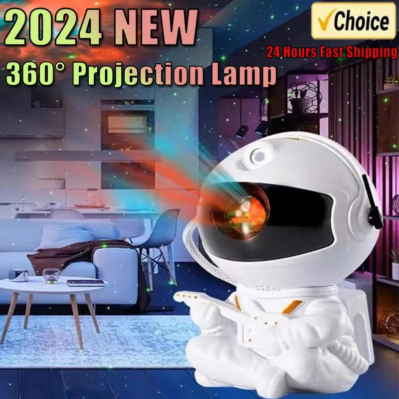 Proyector de astronauta de estrella de galaxia, luz LED de noche, lámpara de decoración de cielo estrellado, dormitorio, habitación, regalos decorativos para niños