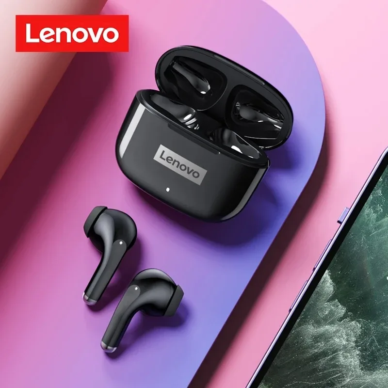 Lenovoauriculares inalámbricos LP40 Pro TWS, cascos deportivos con Bluetooth 5,1, reducción de ruido, Control táctil, 250mAH, originales