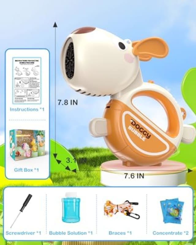 Juguetes de ametralladora de burbujas para niños pequeños niños pequeños de 1 a 3 años  Pistola sopladora de burbujas para niños  Fabricante de regalos de cumpleaños para niñas de 2 años, juguete