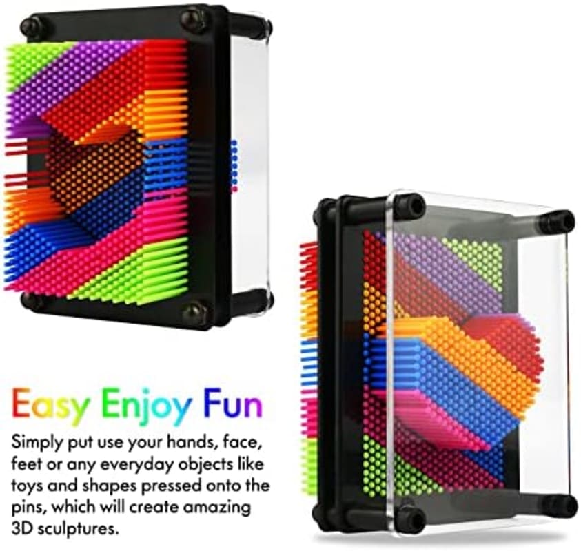 Juguete de tablero de arte con pin 3D, colorido tablero de plástico, diseño clásico de pin impresión, escultura para niños y niños