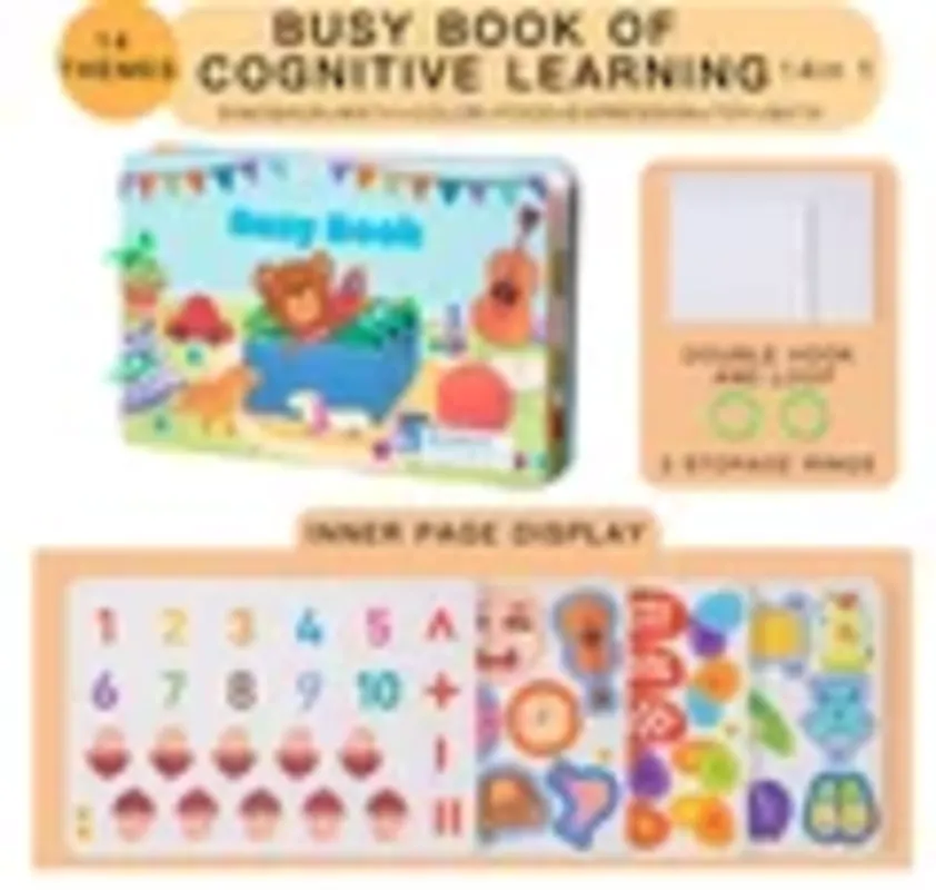 Juego de aprendizaje Montessori, libro de actividades, pegatina de pasta, capacidad de vida lógica, clasificación, educativo, regalo para niños pequeños