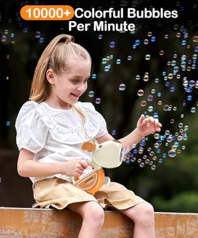 Juguetes de ametralladora de burbujas para niños pequeños niños pequeños de 1 a 3 años  Pistola sopladora de burbujas para niños  Fabricante de regalos de cumpleaños para niñas de 2 años, juguete