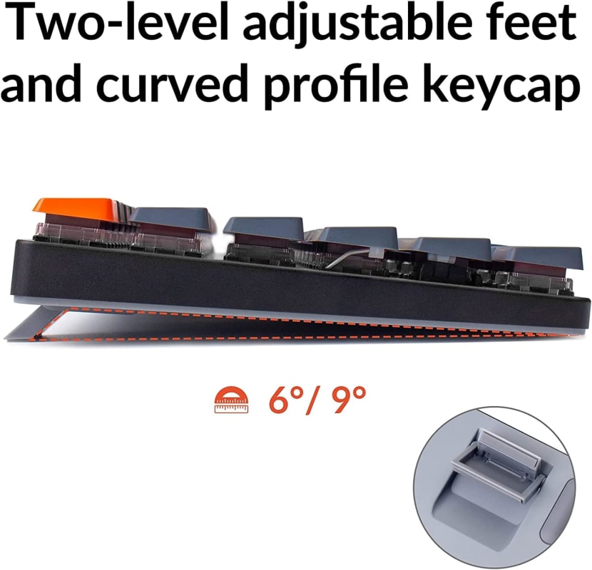 Keychrone K3 versión 2 Bluetooth , Teclado mecánico inalámbrico 84 teclas 75%, con interruptor Gateron de perfil bajo