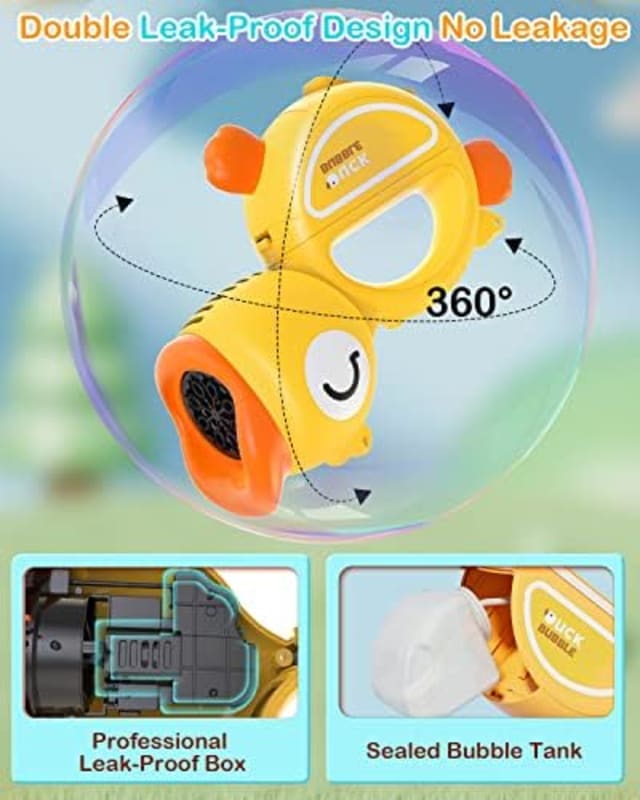 Ametralladora de burbujas para niños, soplador de burbujas con música y luz para niños pequeños, fabricante de burbujas automático portátil con solución de burbujas para niños de 2, 3, 4, 5, 6 años,