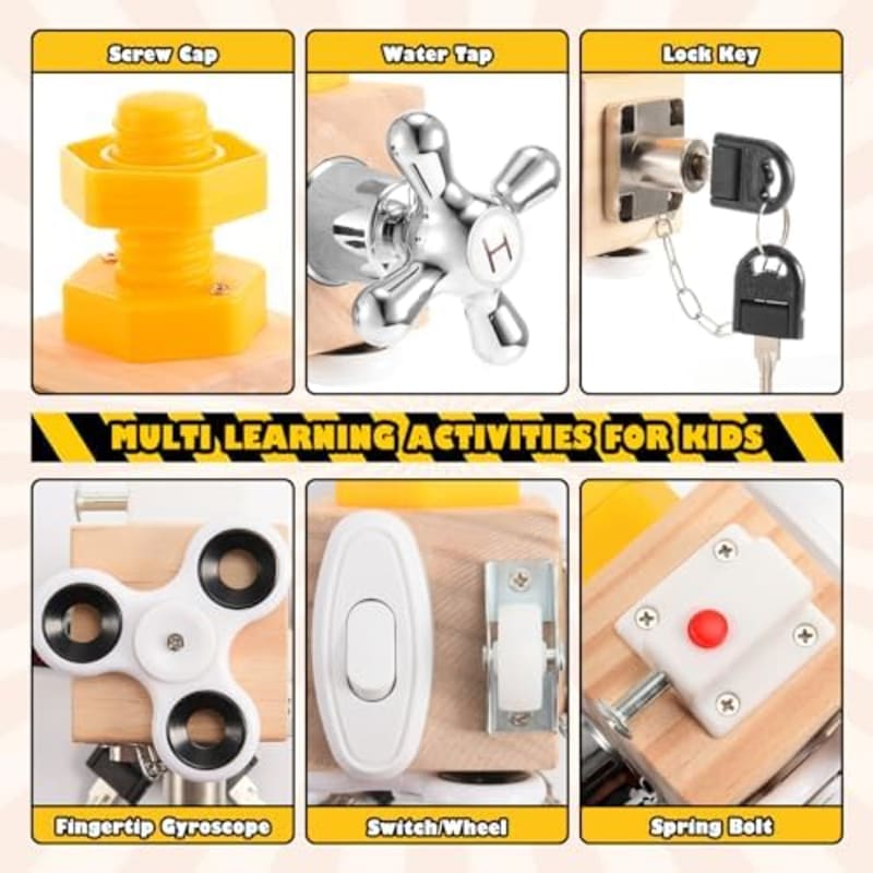 Combo Cubo 7 en uno  y Tablero oucupado Montessori