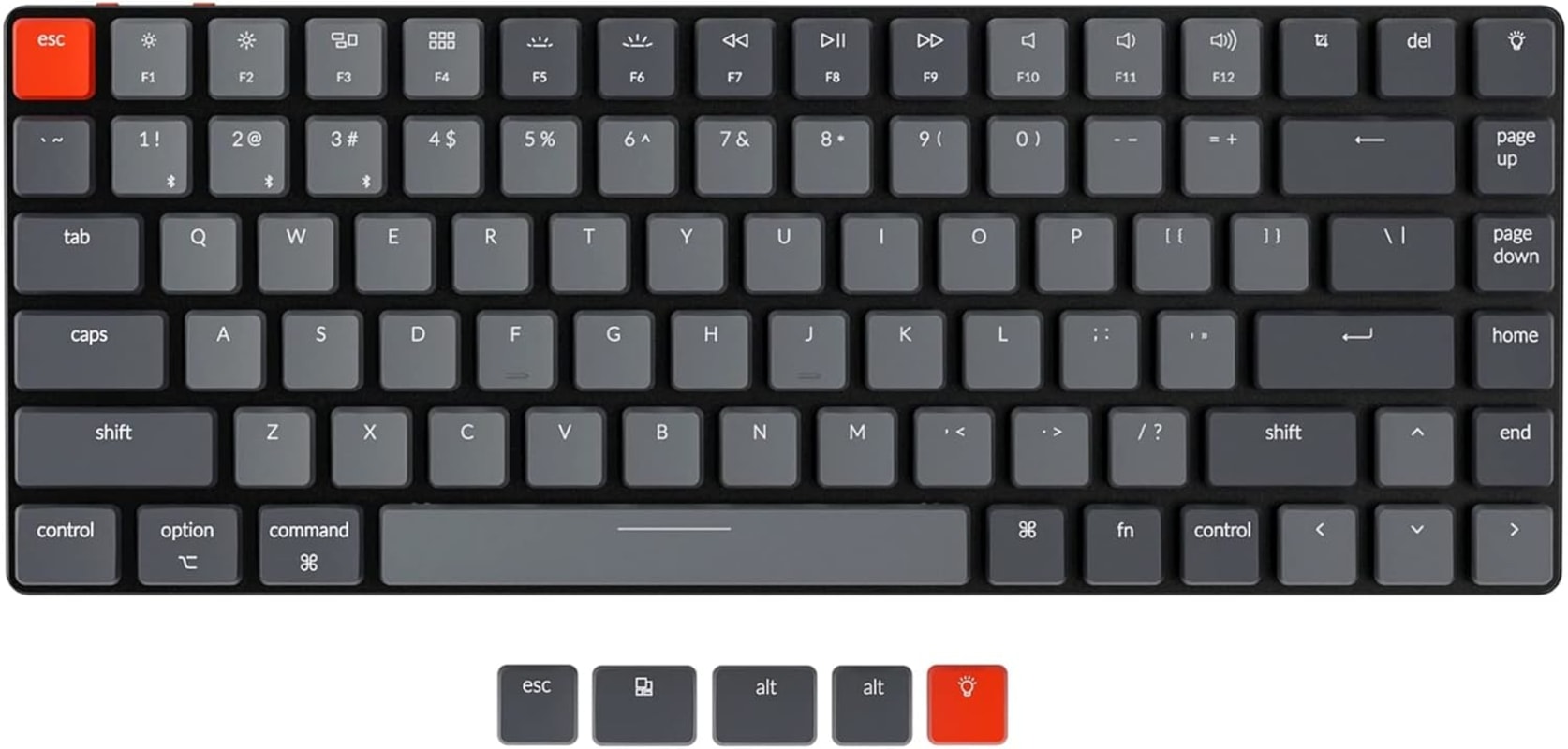 Keychrone K3 versión 2 Bluetooth , Teclado mecánico inalámbrico 84 teclas 75%, con interruptor Gateron de perfil bajo