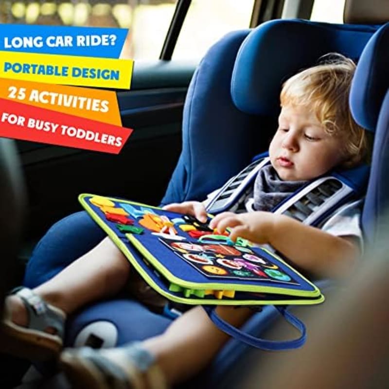 Tablero ocupado para niños, actividades educativas, tablero sensorial para habilidades motoras de vestido básico fino