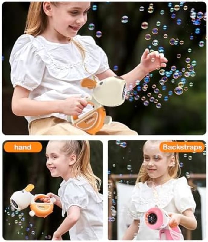 Juguetes de ametralladora de burbujas para niños pequeños niños pequeños de 1 a 3 años  Pistola sopladora de burbujas para niños  Fabricante de regalos de cumpleaños para niñas de 2 años, juguete