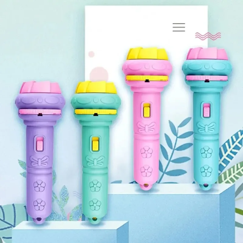 Linterna de proyección de dibujos animados de 10 tarjetas, 80 patrones, linterna creativa para niños, proyector de juguete, juguetes para bebés, libro de cuentos para dormir, juguete