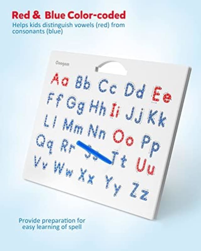 Tabla de práctica de letras magnéticas, imán de trazado ABC, tablero del alfabeto ABC para aprender a escribir mayúsculas y minúsculas, juguete educativo de motricidad fina, regalo Montessori