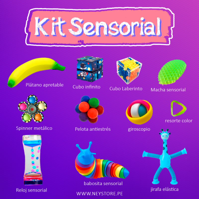 Kit sensorial Descubre - Herramientas para la autorregulación, para canalizar emociones y para generar espacios de calma y tranquilidad. Autismo, TDHA