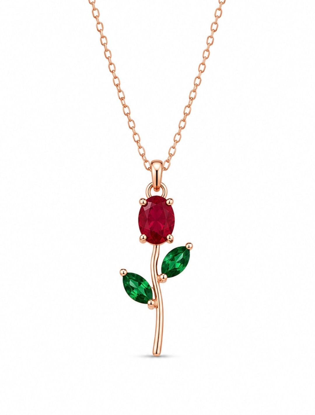 Rose Bloom Pendant Necklace
