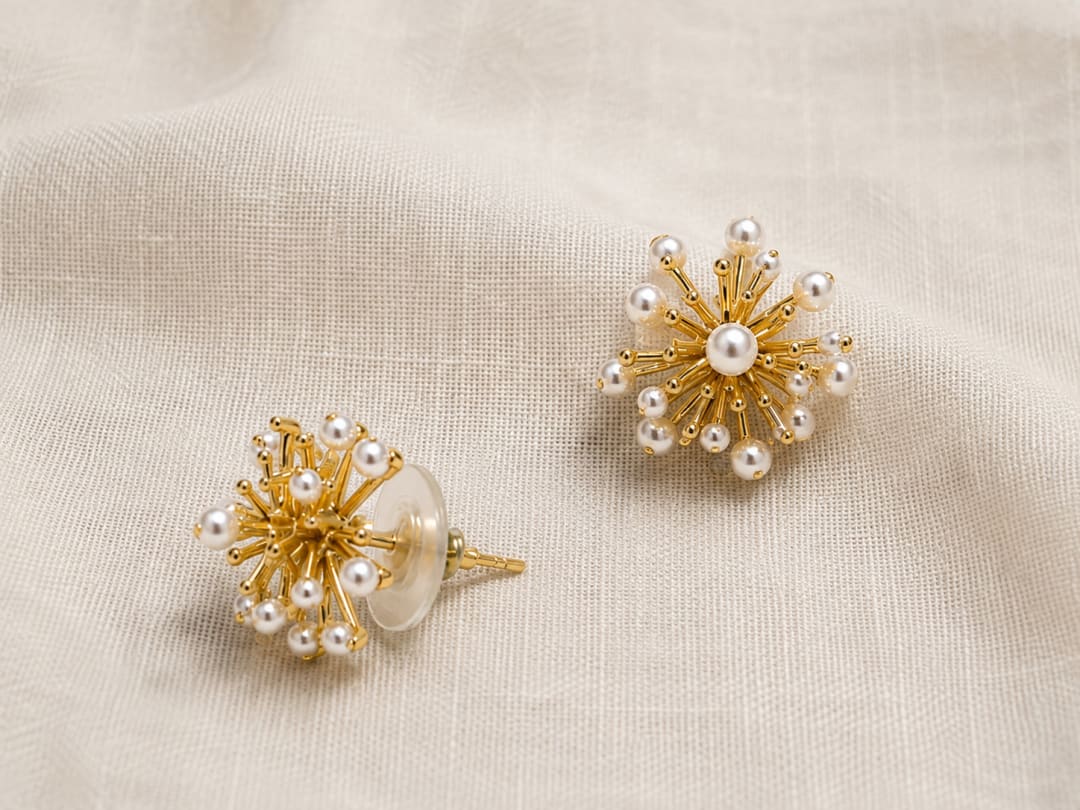 Pearl Burst Stud Earrings