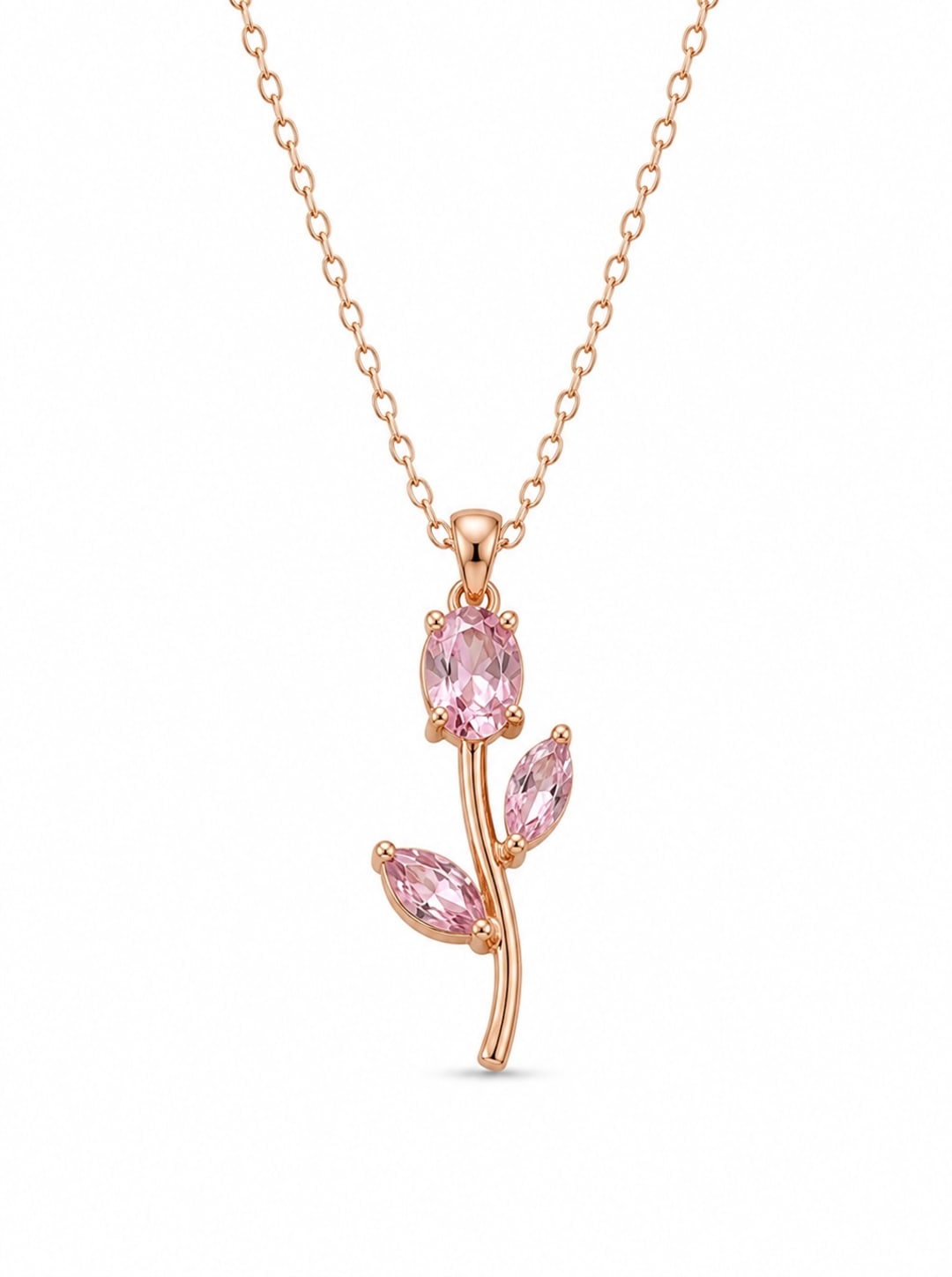 Rose Bloom Pendant Necklace