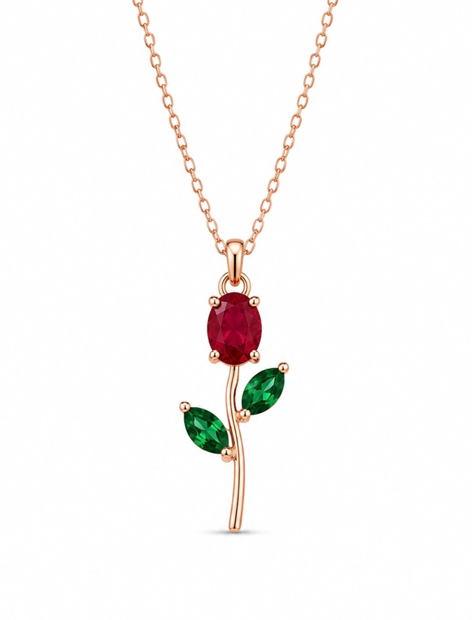 Rose Bloom Pendant Necklace in Rose gold — ₹294