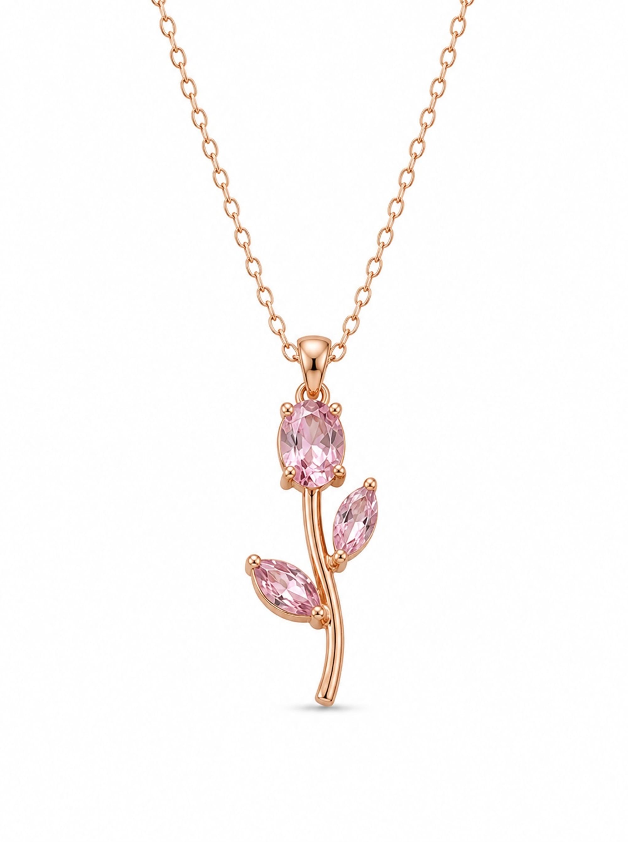 Rose Bloom Pendant Necklace — selected