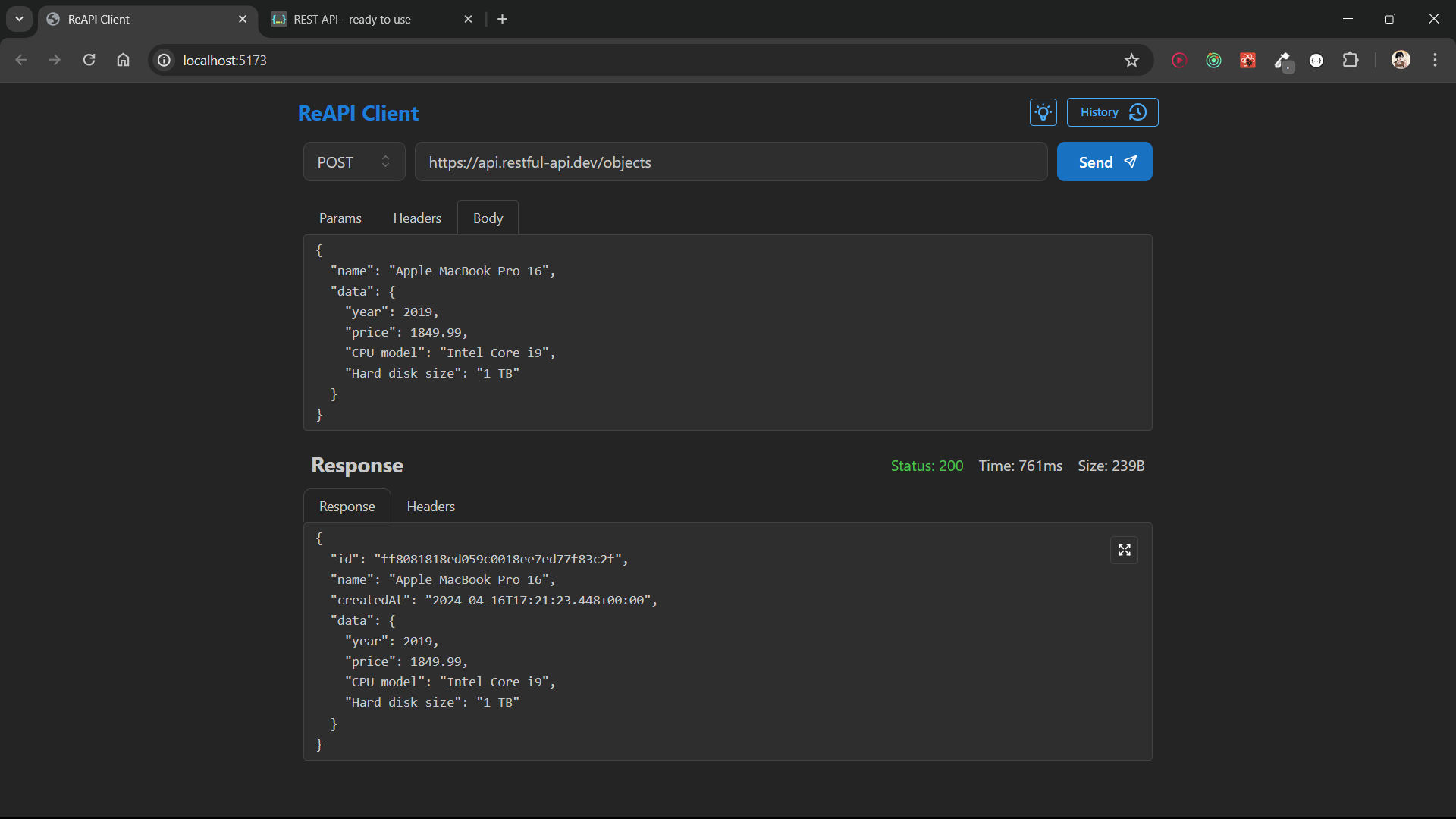 Create POST Request