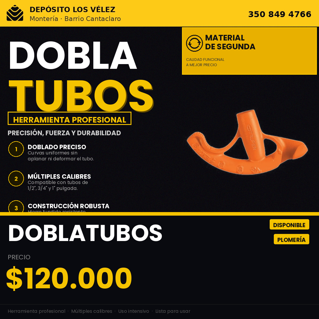 Doblatubos 3/4"