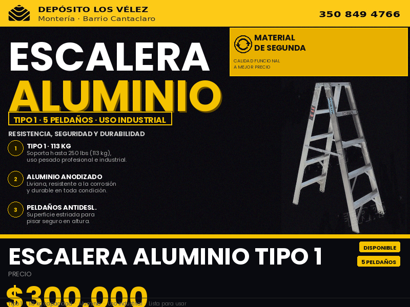 Escalera de aluminio