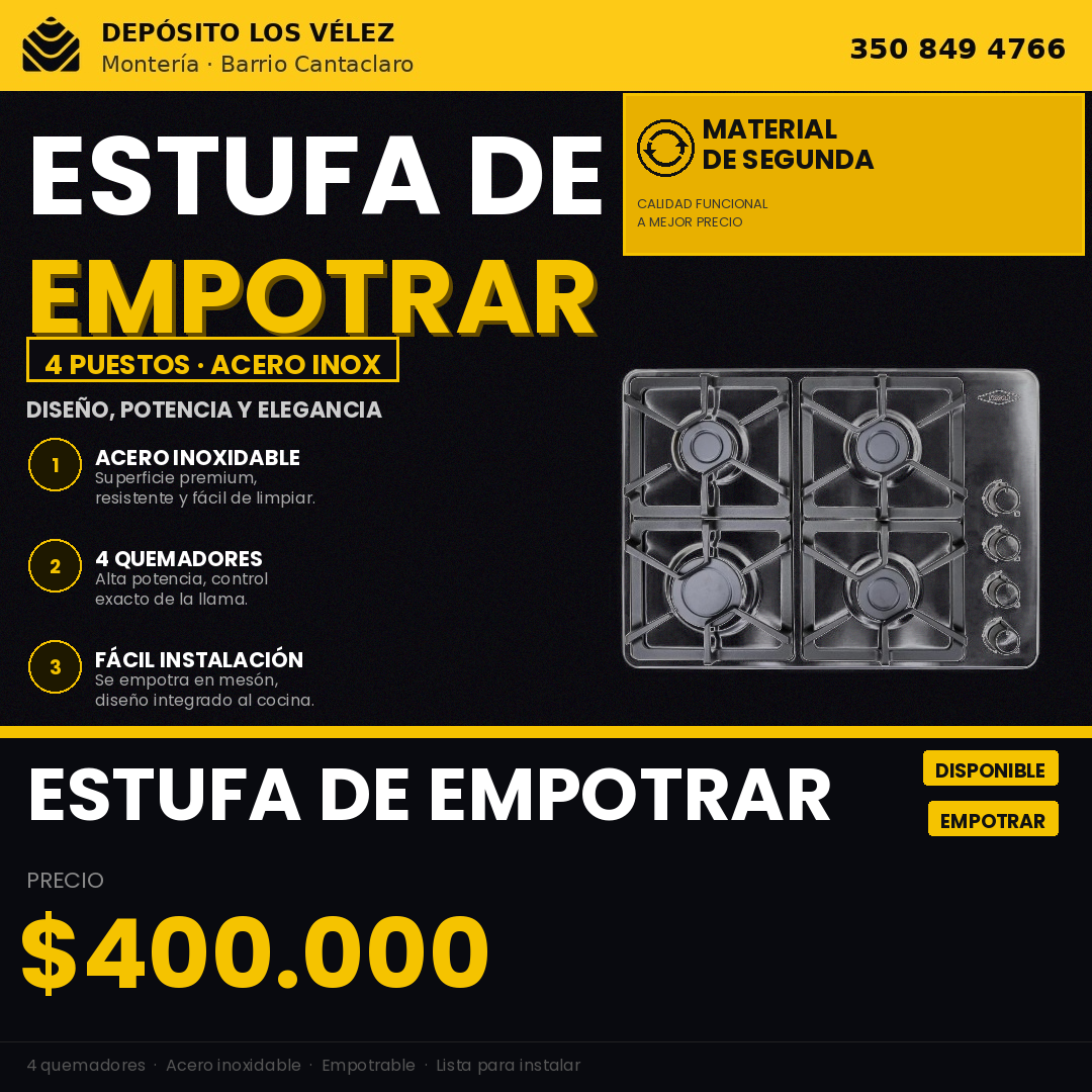 Estufa de empotrar