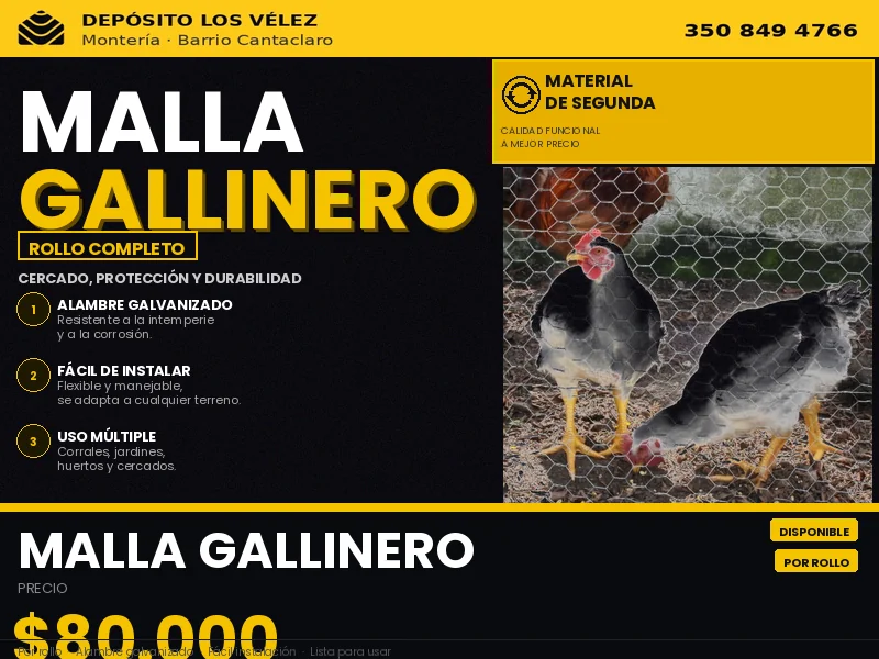 Malla gallinero