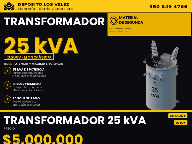Transformador 25KVA