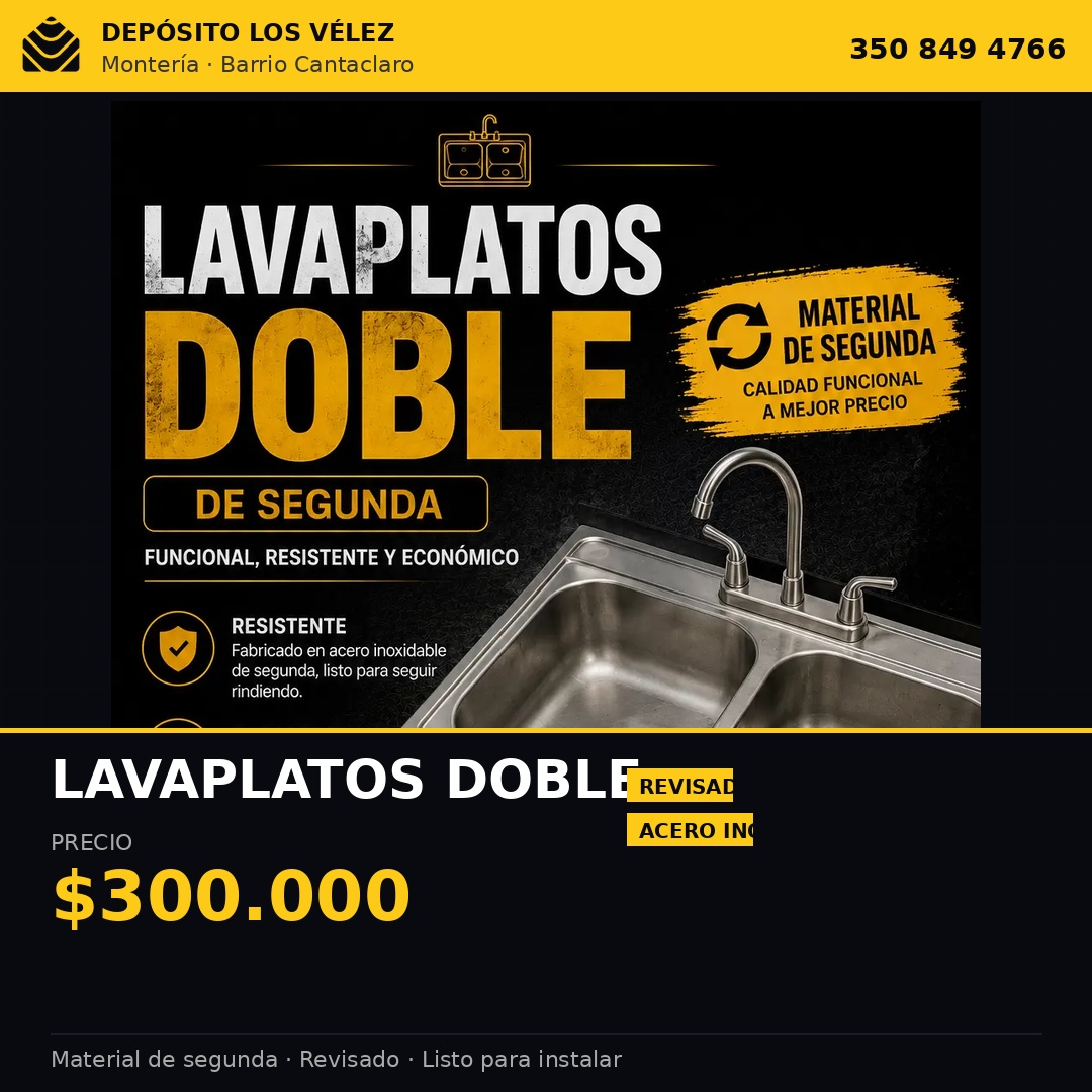 Lavaplatos doble
