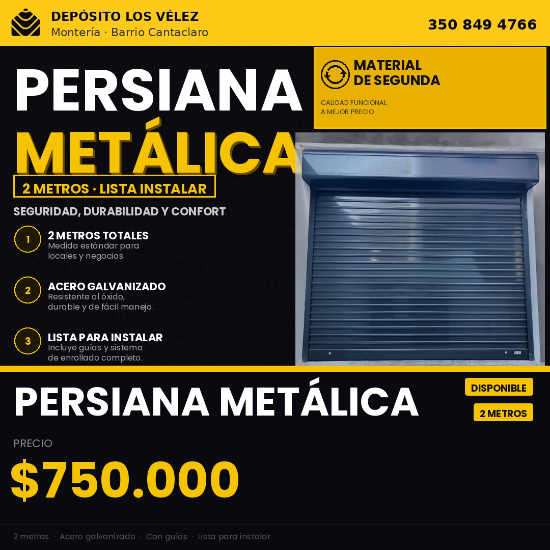 Estera puerta negocio