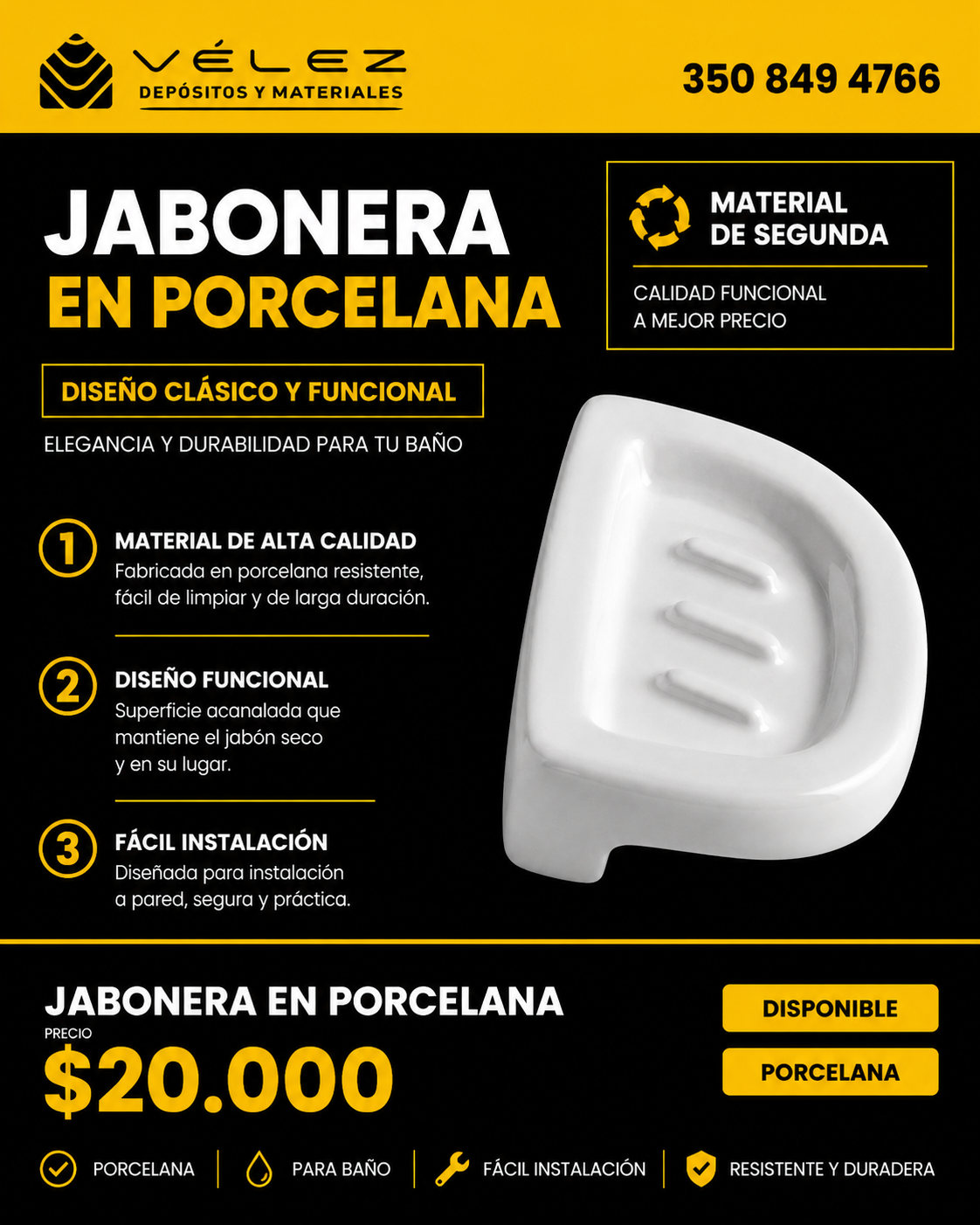 Accesorio baño - jabonera