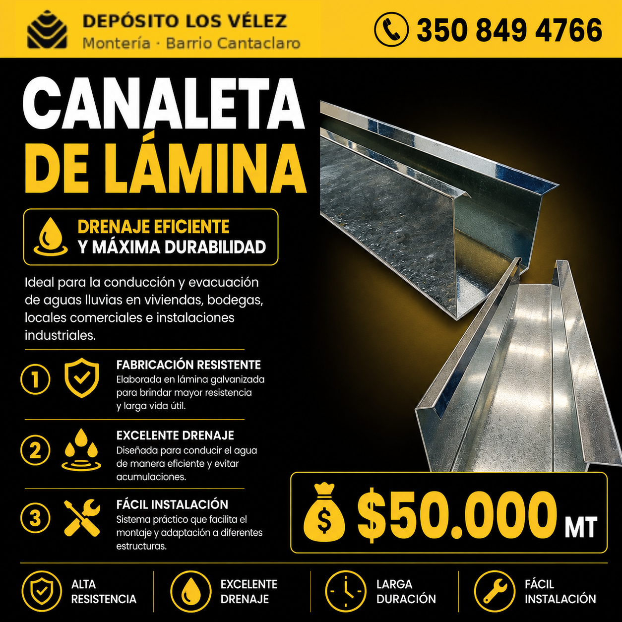 Canaleta de agua