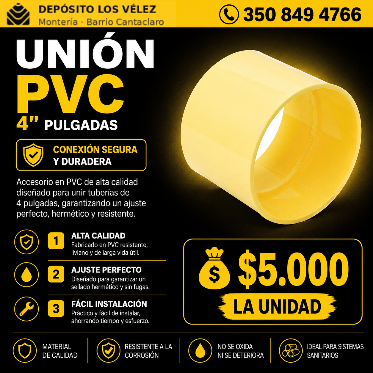 Unión PVC