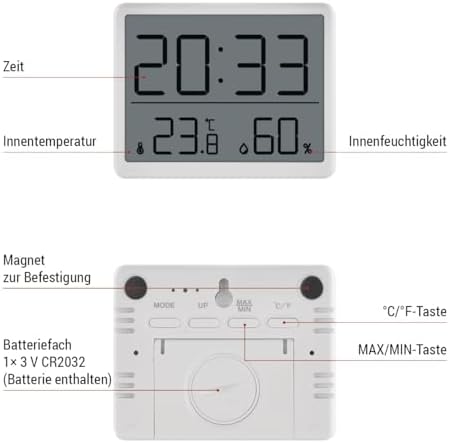Vue 3 de Emos Thermometre Dambiance Numerique